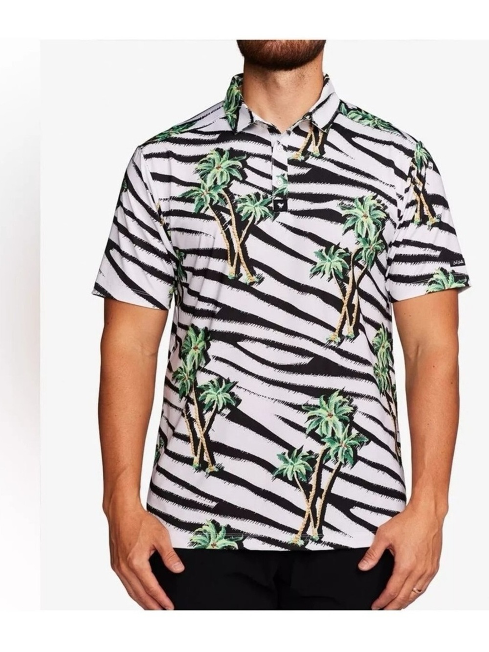 BAD BIRDIE Zebra Golf Polo